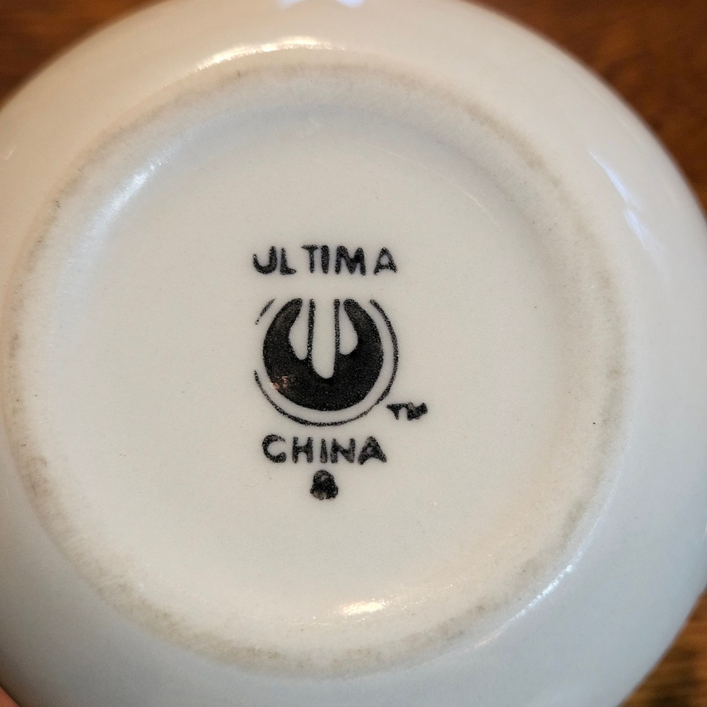 Ultima China World Tableware White Diner Coffee Mugs Set of 2 Cream 8 Oz - Picture 4 of 5